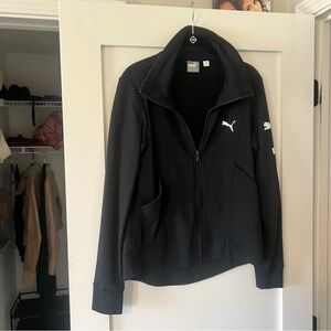 Puma Black Track Jacket with Logo